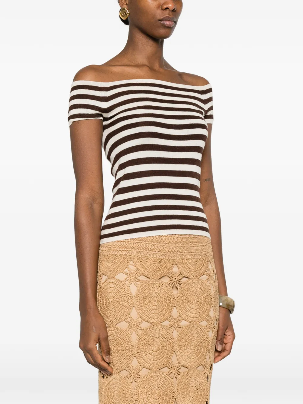 Bompard Striped Top In Black