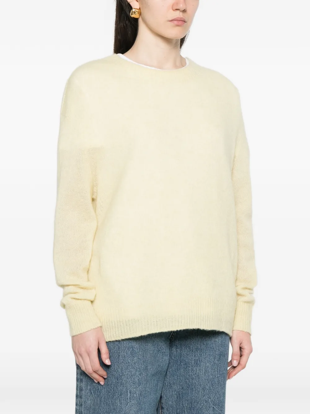  Bompard Round-neck Sweater - Yellow 
