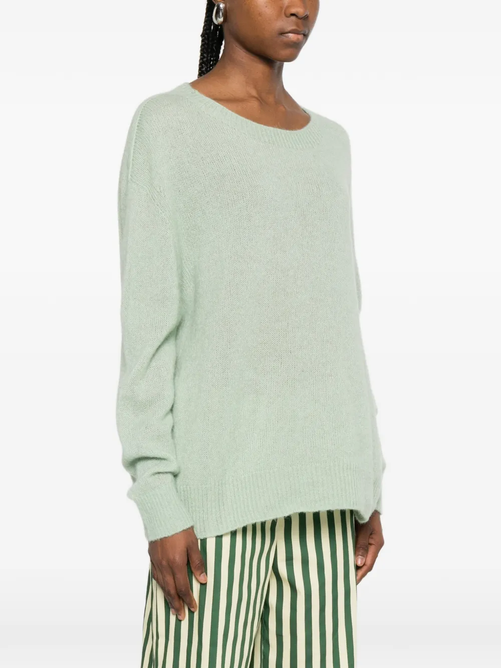  Bompard Round-neck Knit Sweater - Green 