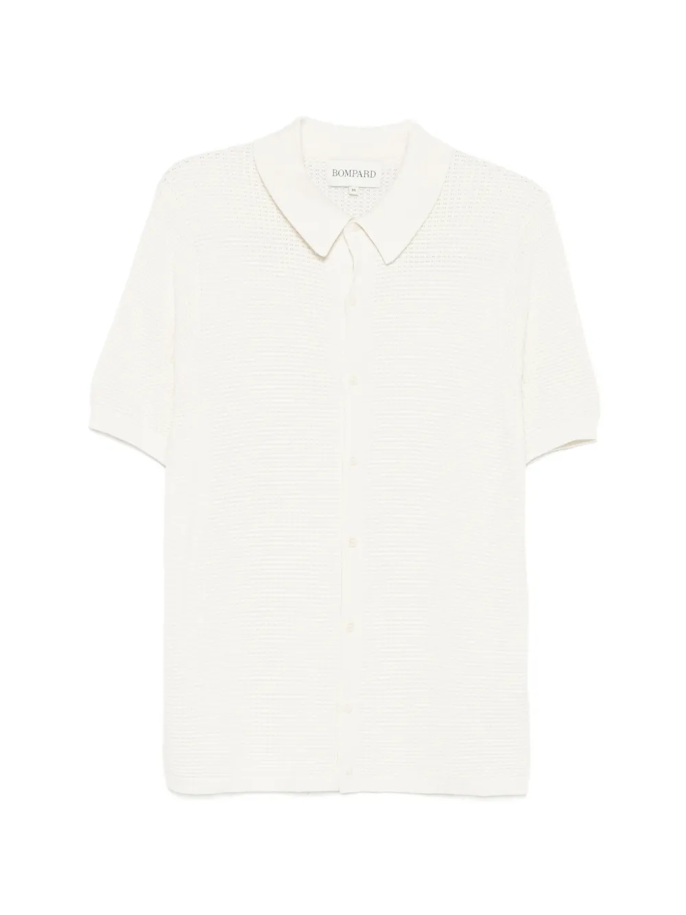 BOMPARD waffle-knit buttoned polo shirt - Bianco