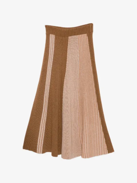 BOMPARD patchwork ribbed skirt