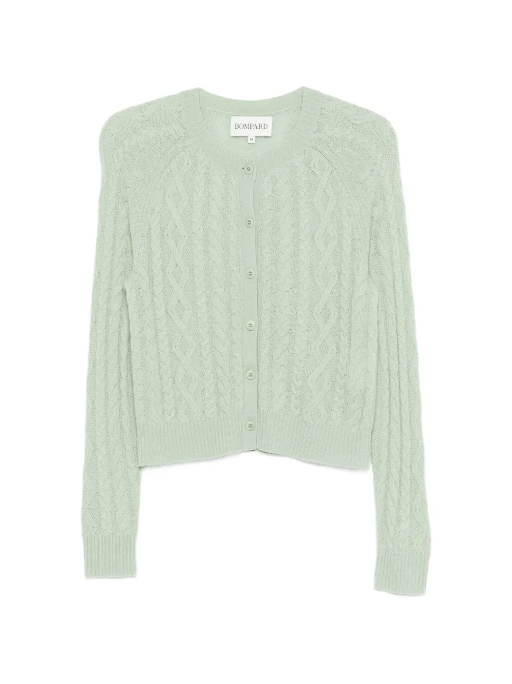Bompard Buttoned Cable-knit Cardigan In Green