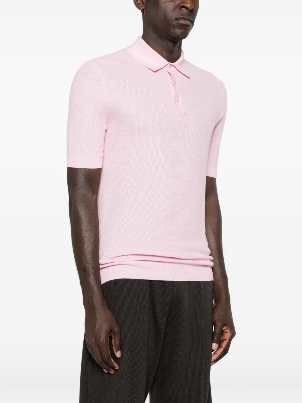  Bompard Piqué-knit Polo Shirt - Pink 