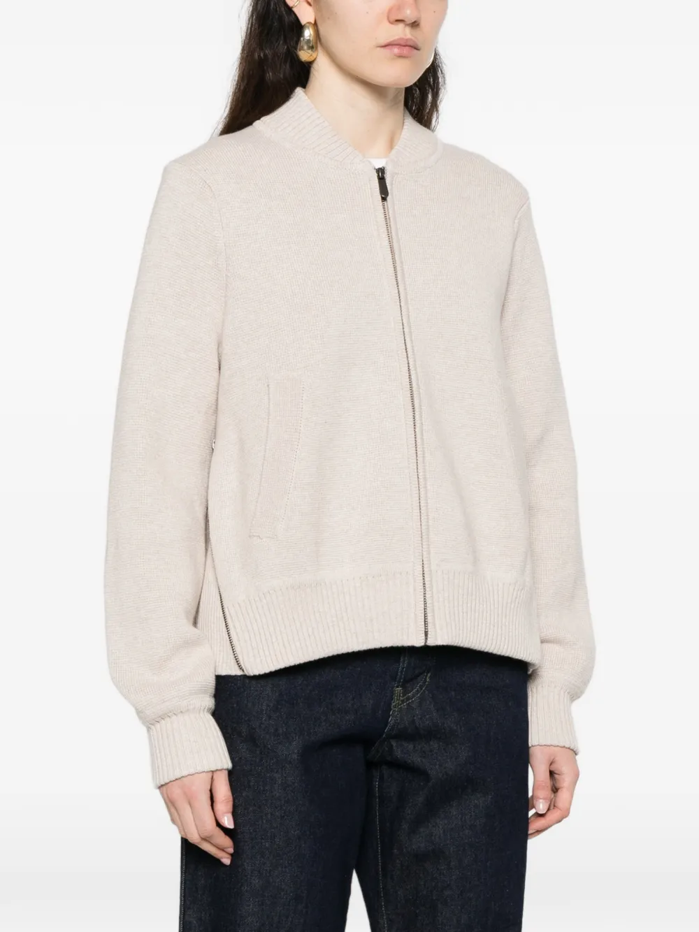  Bompard Milano Zip-up Bomber Jacket - Neutrals 