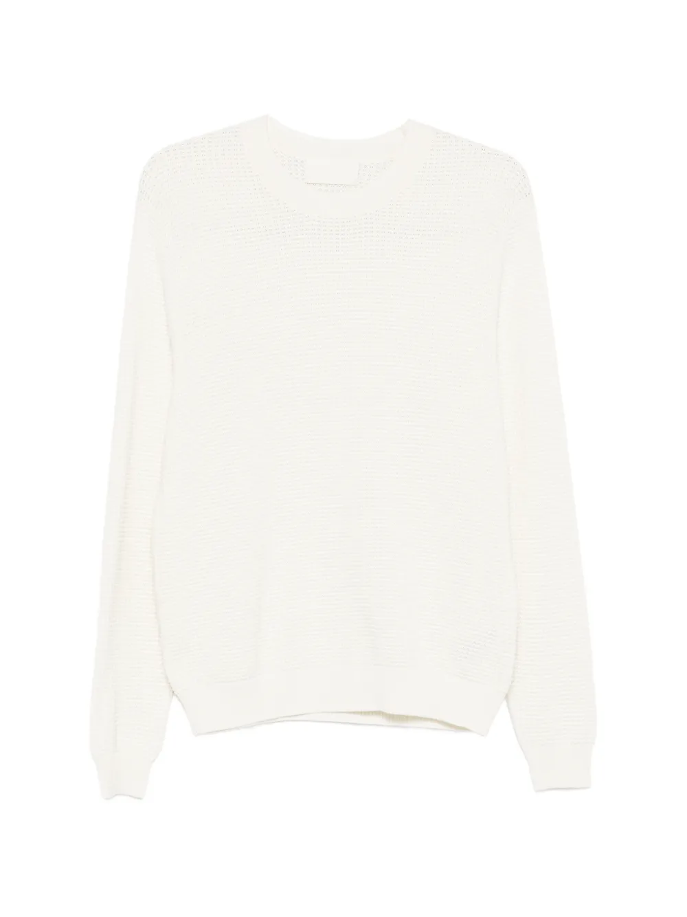 BOMPARD waffle-knit round-neck sweater - Weiß
