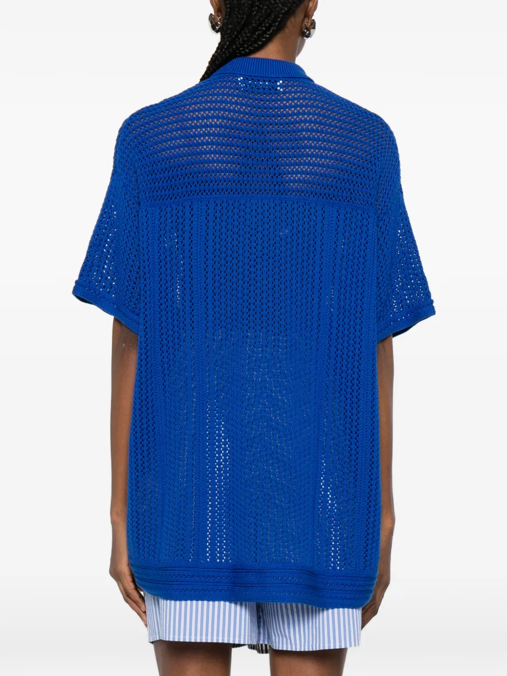 Open-Work Buttoned Shirt