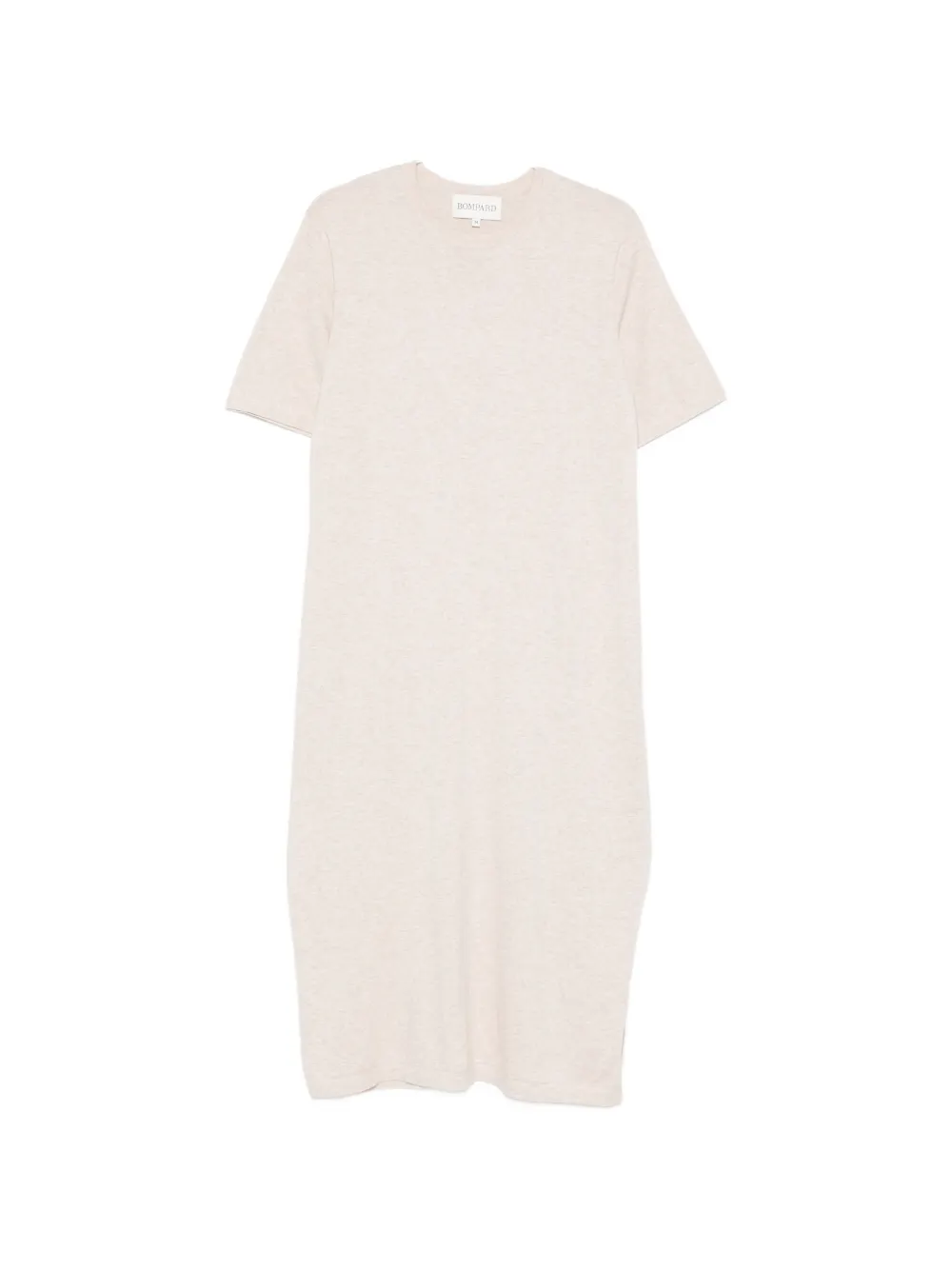 BOMPARD side-slit extrafine T-shirt midi dress - Toni neutri