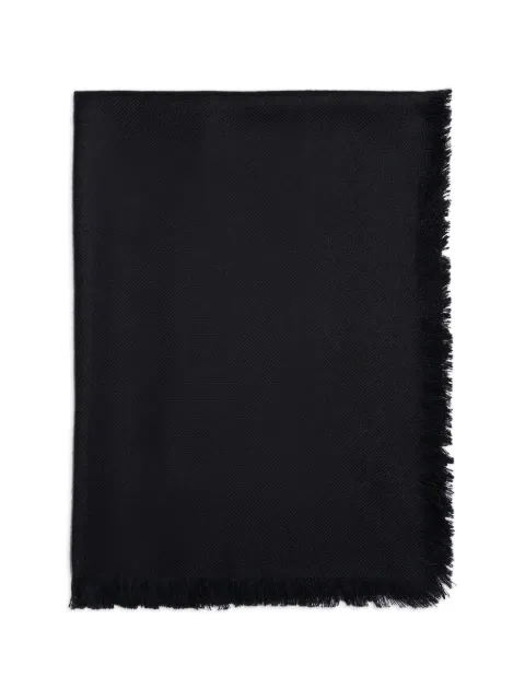 BOMPARD fringed twill square scarf