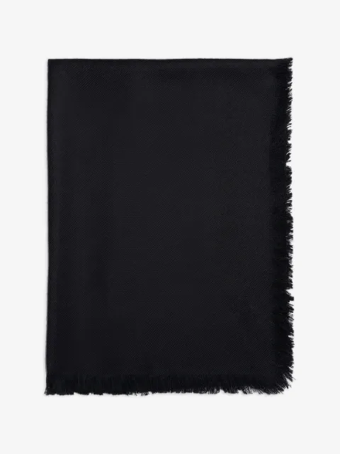 BOMPARD fringed twill square scarf