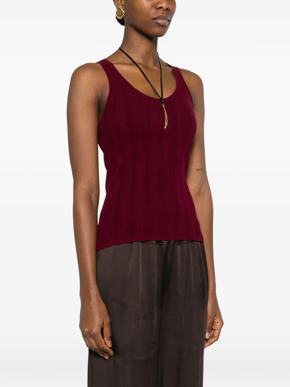  Bompard Round-neck Tank Top - Red 