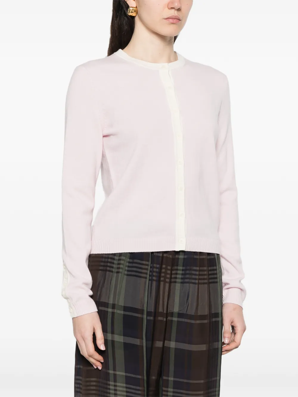  Bompard Buttoned Cardigan - Pink 