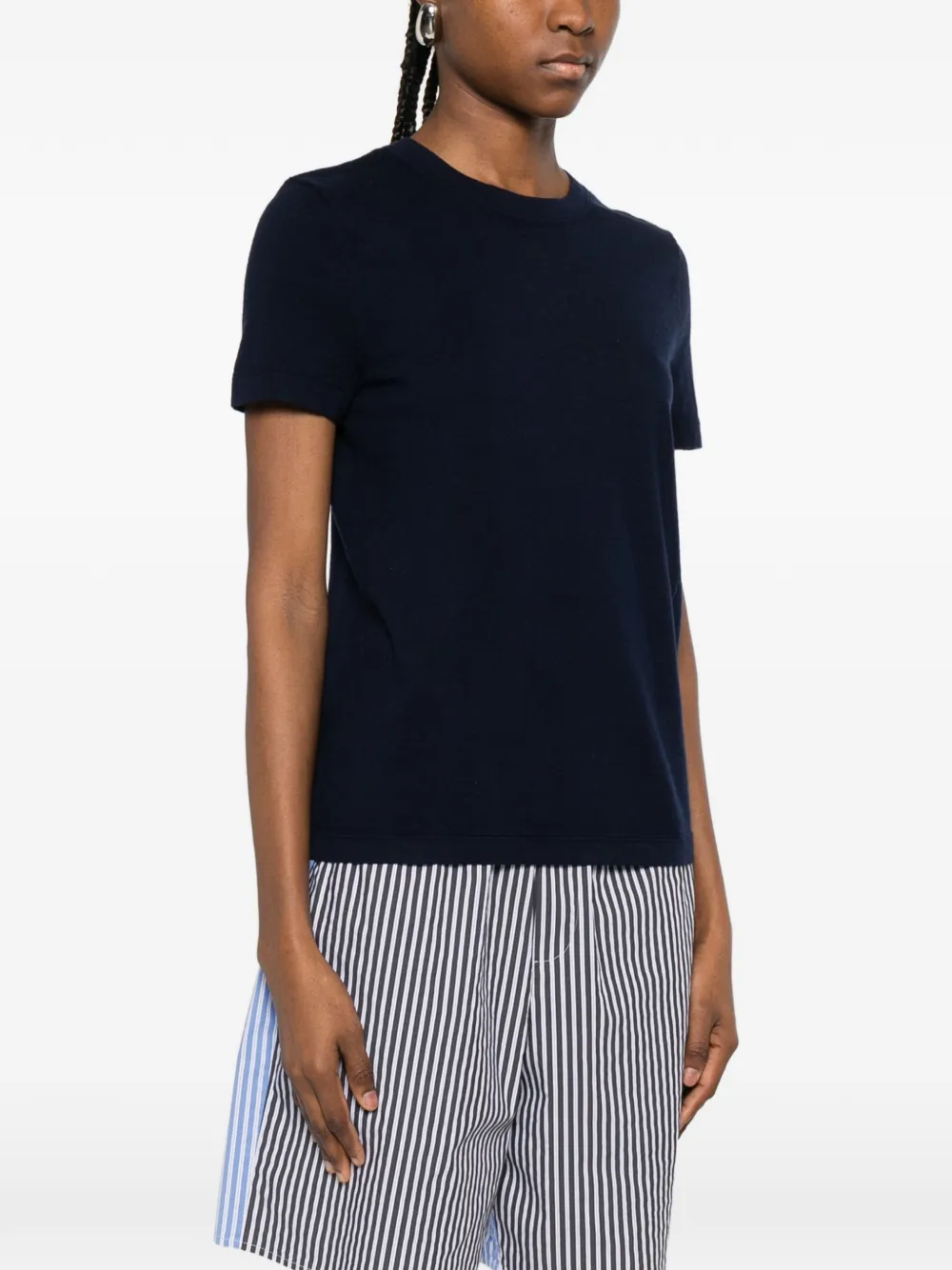  Bompard Camiseta Con Cuello Redondo - Azul 