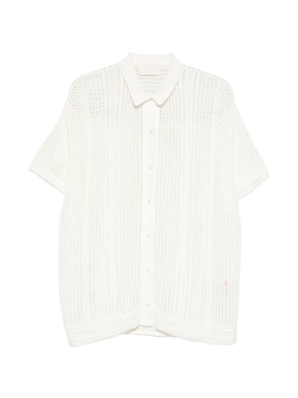 Bompard Crochet Polo Shirt In White