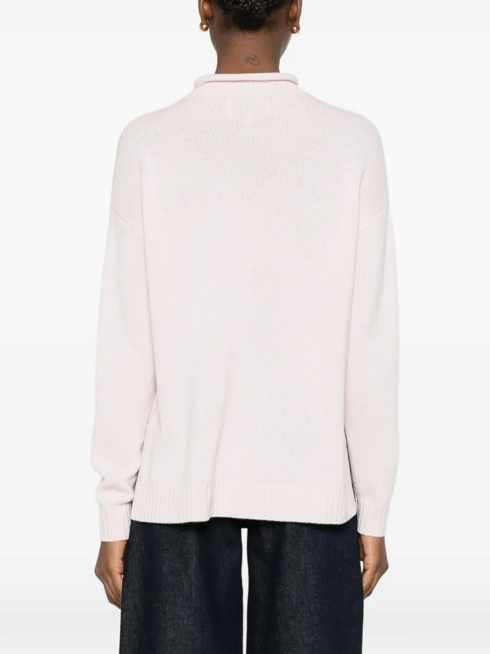 Ample Turtleneck Side Slits Sweater