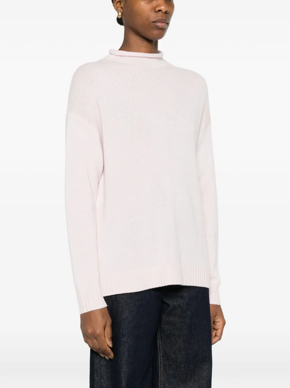 Ample Turtleneck Side Slits Sweater
