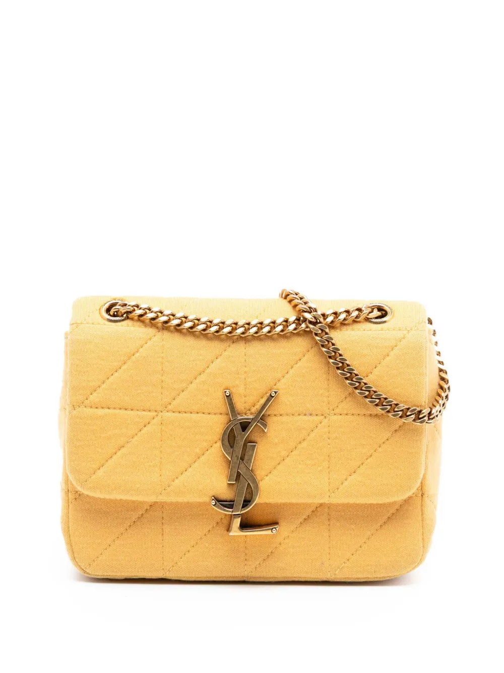 Saint Laurent Pre-Owned 2022 Mini Jersey Wool Patchwork Jamie crossbody bag - Giallo