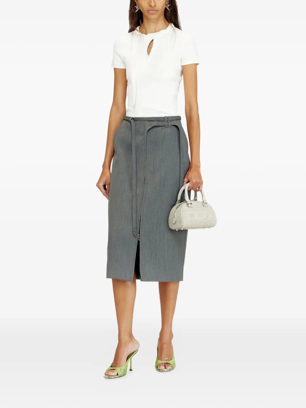  Diesel T-iaras Neck-strap Top - White 