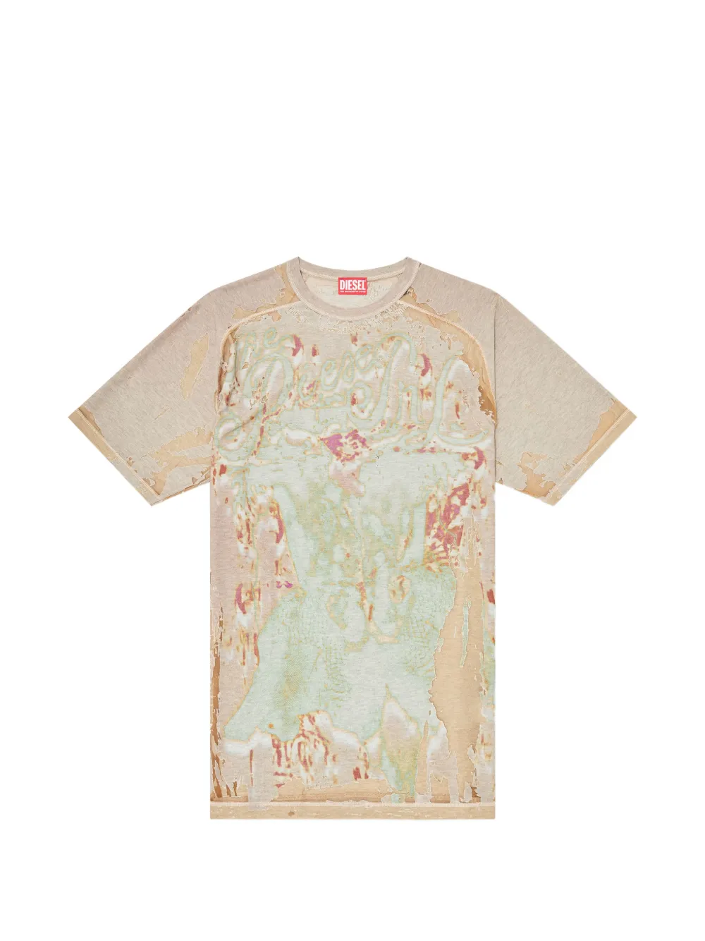 Diesel T-Livo abstract-print T-shirt - Toni neutri