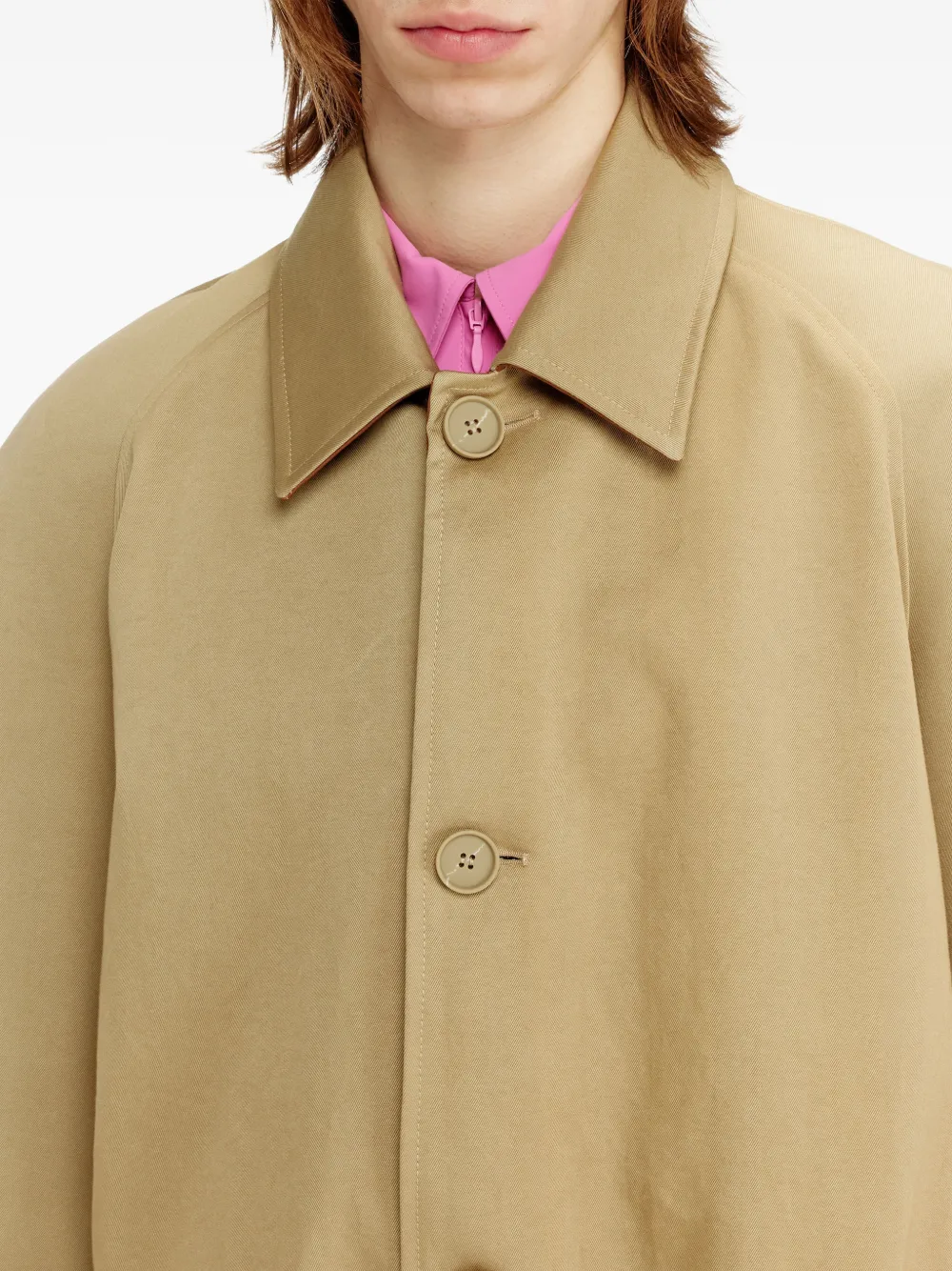 Diesel Trenchcoat met cocoon mouwen Beige
