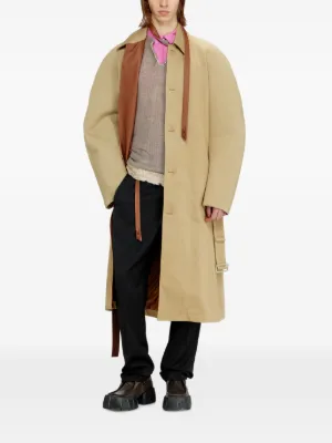Giacca con cappuccio e zip in popeline di cotone Uomo | Verde | Diesel