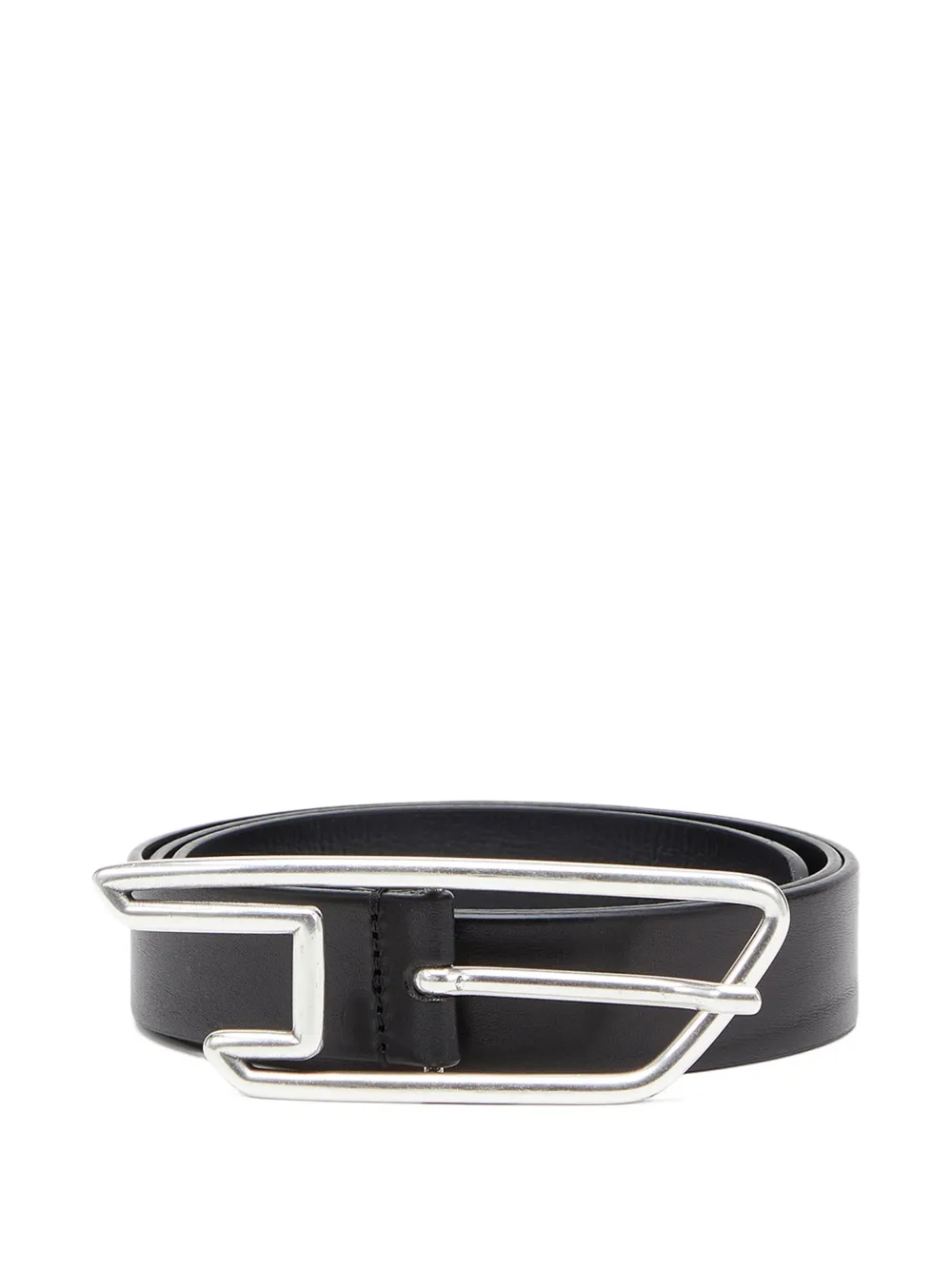 Diesel B-D Line 30 logo-buckle leather belt - Nero