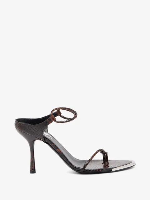 Diesel D-Diam's-thin cord sandals in croc-effect leather