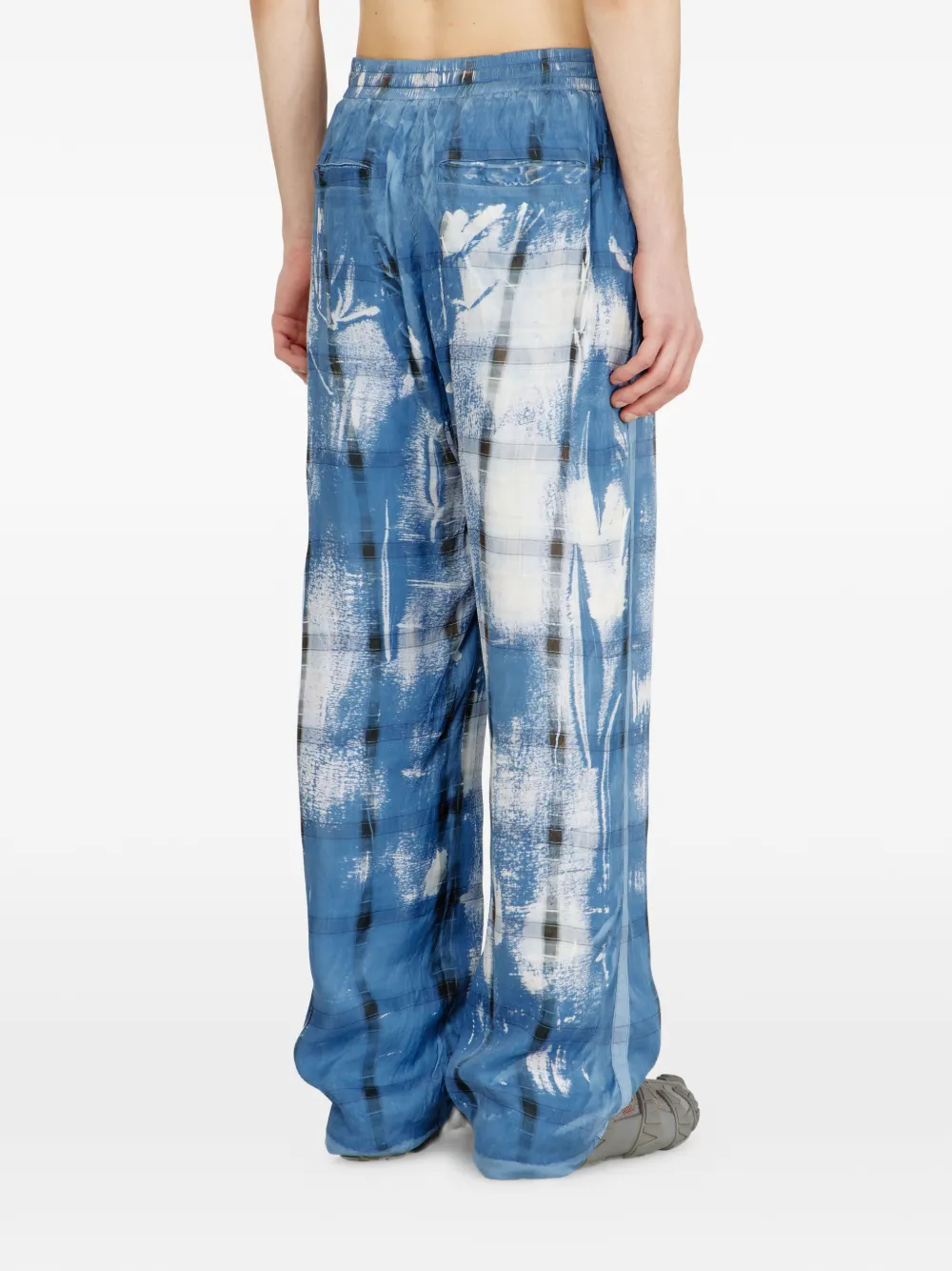 Diesel P-Olly geruite broek Blauw