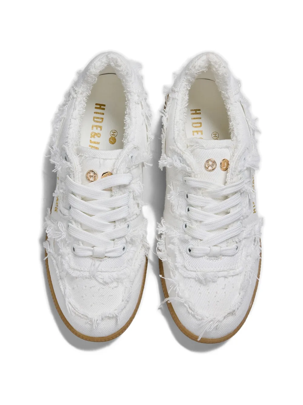 Hide&Jack Shaggy sneakers met franje Wit