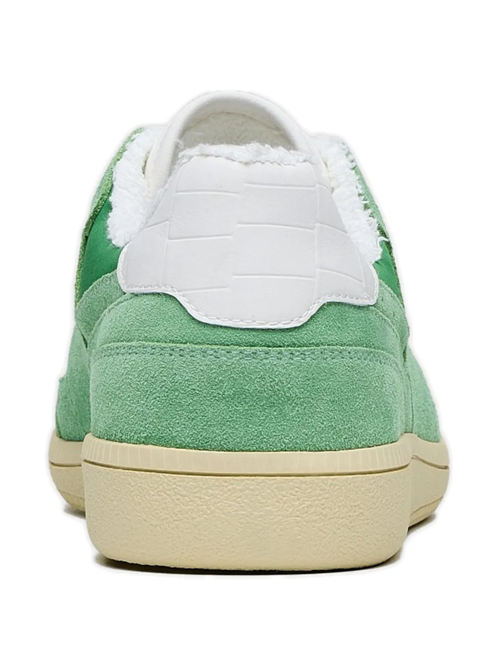 Hide&Jack Shaggy suède sneakers met vlakken Groen