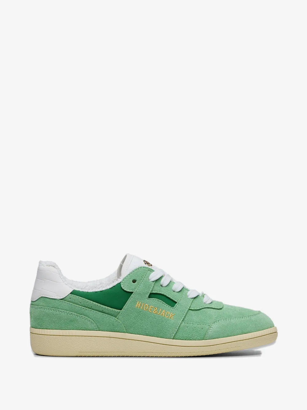 Hide&Jack Shaggy suede panelled sneakers | Green | Image 1