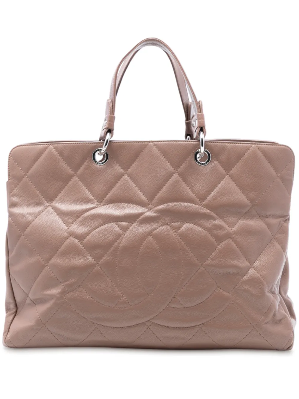 CHANEL Pre-Owned 2008-2009 CC Quilted Caviar Timeless tote bag - Marrone