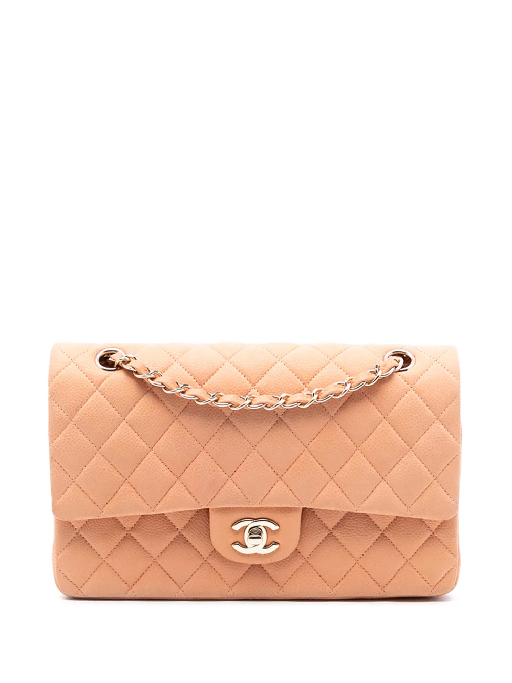 CHANEL Pre-Owned 2012 Medium Classic Caviar Double Flap shoulder bag - Arancione