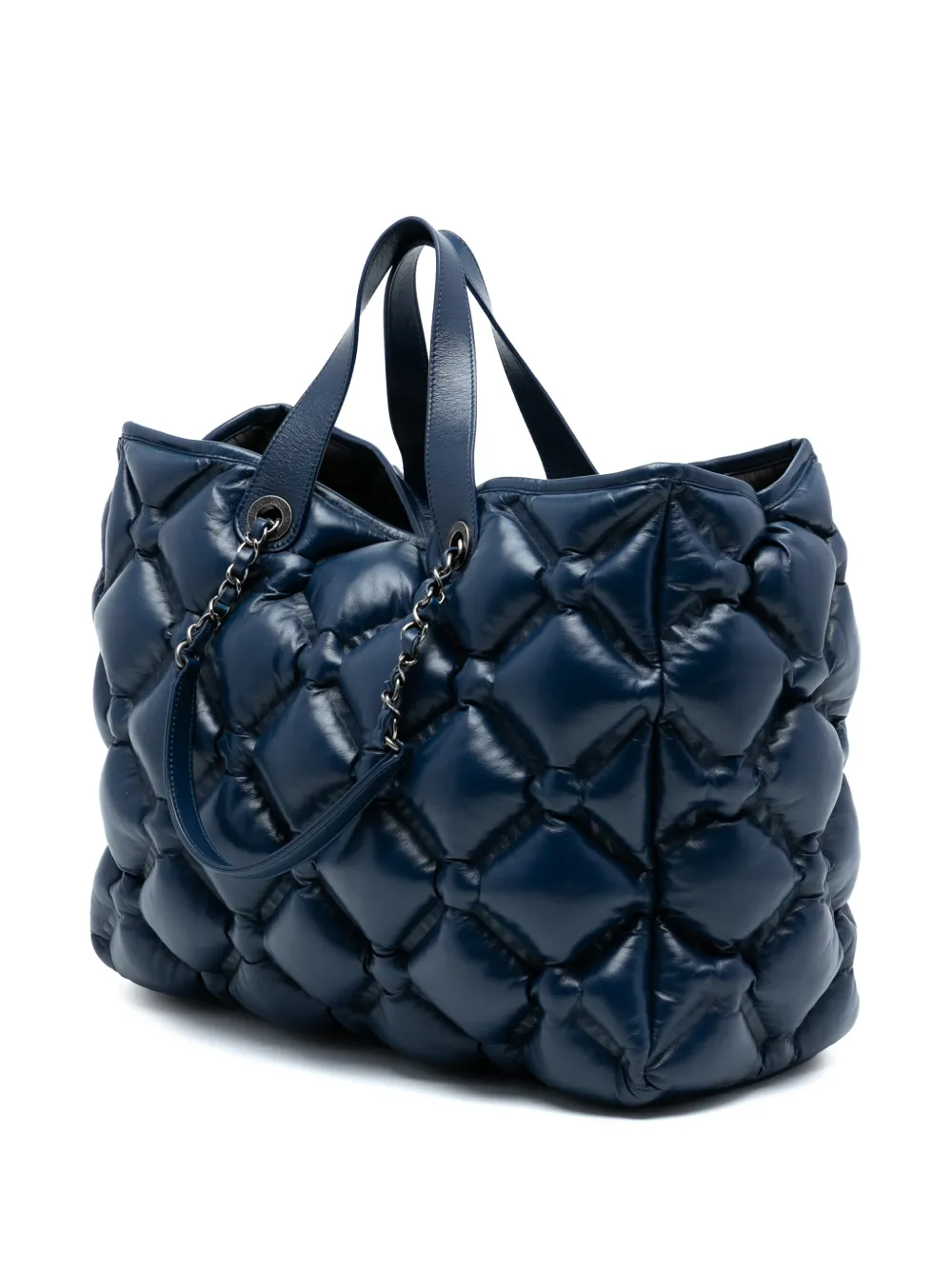 2016-2017 Large Quilted Leather Chesterfield Shopping Tote Satchel