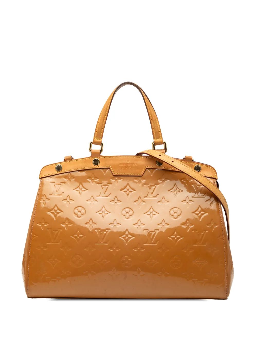 Louis Vuitton Pre-Owned Borsa a tracolla Brea MM in pelle Vernis con monogramma 2013 - Marrone