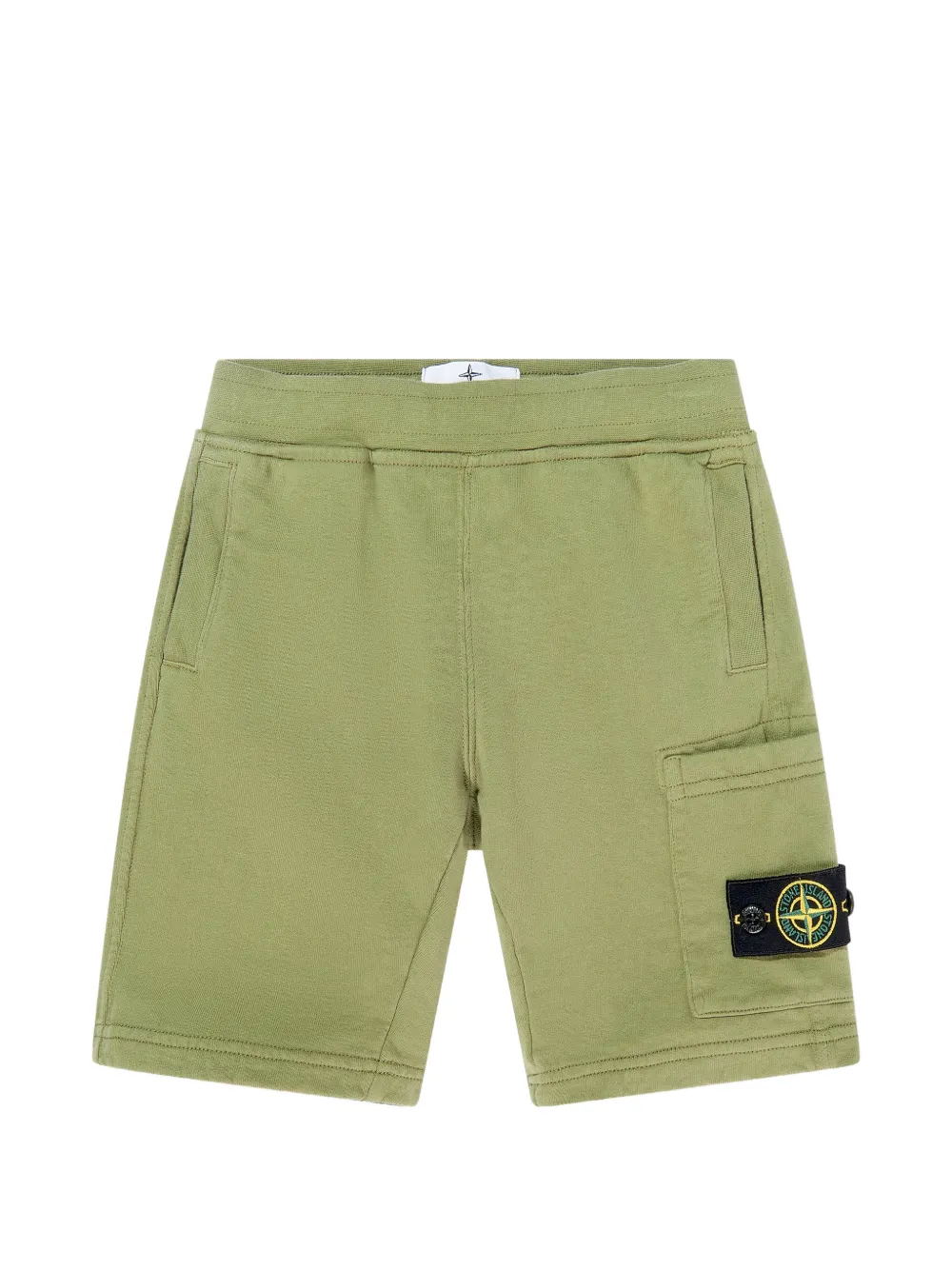 Stone Island Junior logo-detail shorts - Verde