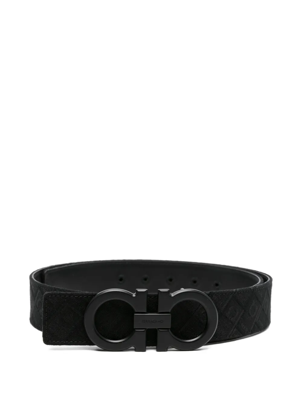 Ferragamo logo-pattern belt - Nero