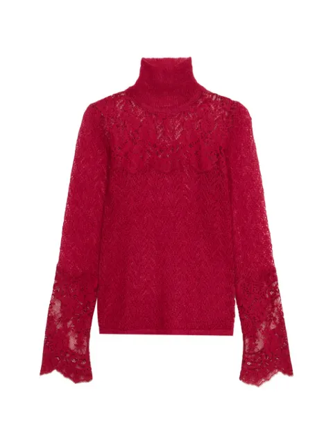 Blumarine lace-panel sweater