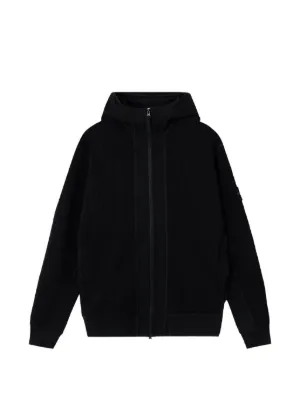 stone  ジップパーカーニット　L Stone Island ストーンアイランド MAGLIA ラムウール フード付き