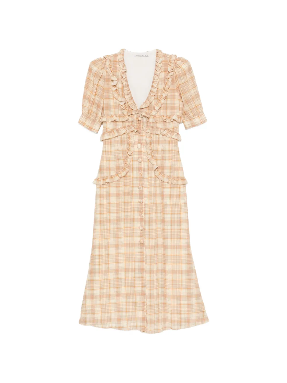 Alessandra Rich ruffled-trim midi dress