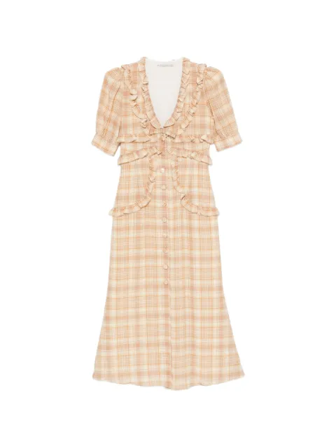 Alessandra Rich ruffled-trim midi dress