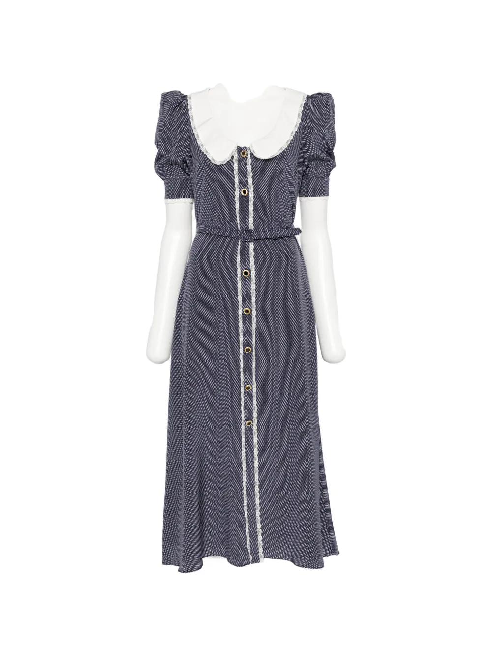 Alessandra Rich polka-dot midi dress - Blue