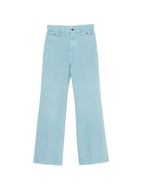 Chloé logo-patch wide-leg jeans