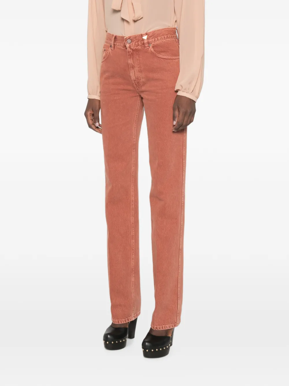 Chloé Straight jeans van denim Oranje