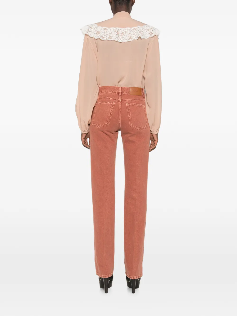 Chloé Straight jeans van denim Oranje