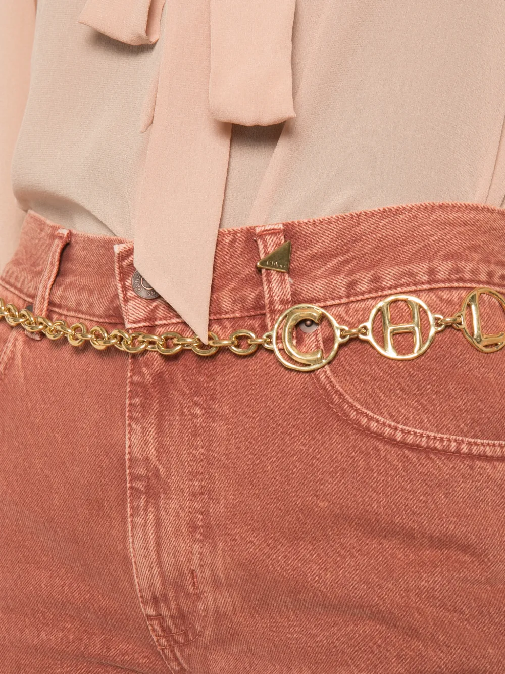 Chloé Straight jeans van denim Oranje