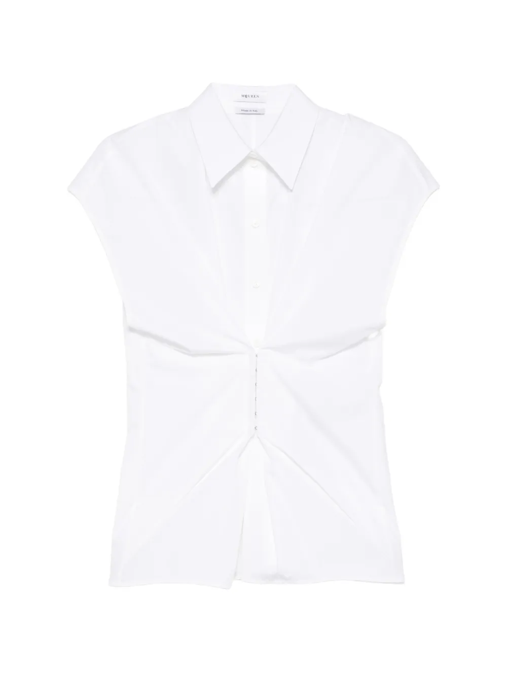 Alexander McQueen twist-front shirt - Bianco