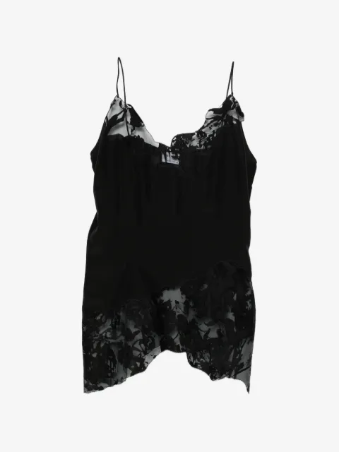 Alexander McQueen lace-trimmed silk blouse