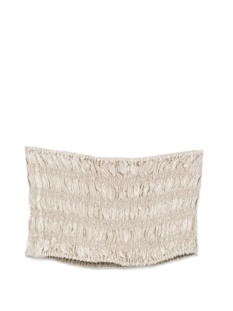 Enza Costa textured satin smock top