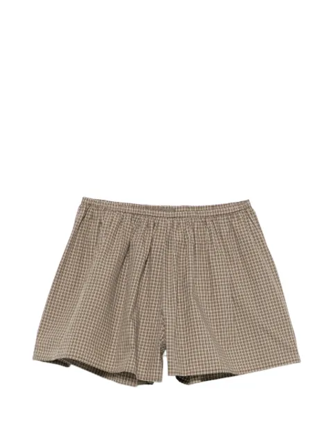 Enza Costa plaid-pattern shorts