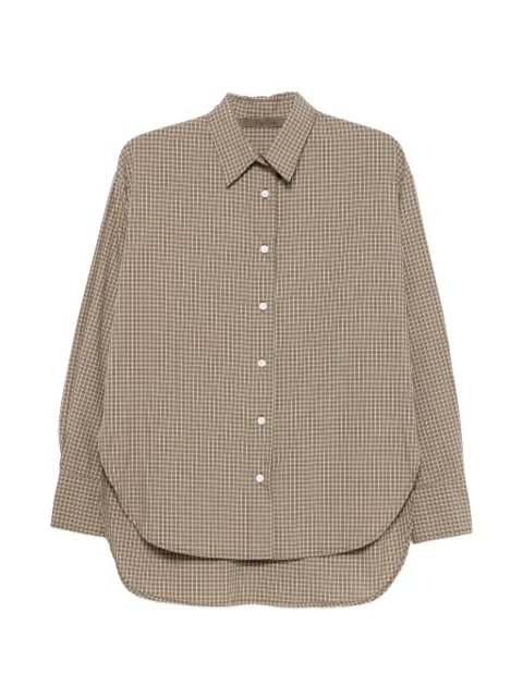 Enza Costa mini-plaid-pattern shirt